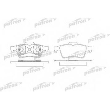 Колодки тормозные дисковые задний для NISSAN PRIMERA / RENAULT ESPACE, LAGUNA, MEGANE, VEL SATIS / SAAB 9-3 <b>PATRON PBP1540</b>