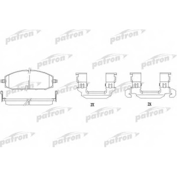 Колодки тормозные дисковые передний для NISSAN PATROL GR(Y61) <b>PATRON PBP1577</b>