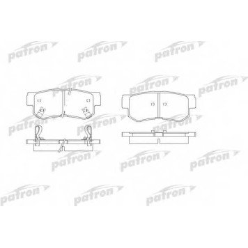 Колодки тормозные дисковые задний для HYUNDAI ELANTRA, GETZ, GRANDEUR, HIGHWAY, MATRIX, SANTA FE, SONATA, TRAJET, TUCSON, XG / KIA MAGENTIS, OPIRUS, SPORTAGE <b>PATRON PBP1606</b>