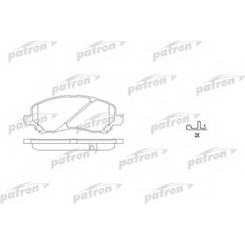 Колодки тормозные дисковые передний для CHRYSLER SEBRING / JEEP COMPASS, PATRIOT / MITSUBISHI GALANT, LANCER, OUTLANDER, SPACE RUNNER <b>PATRON PBP1621</b>