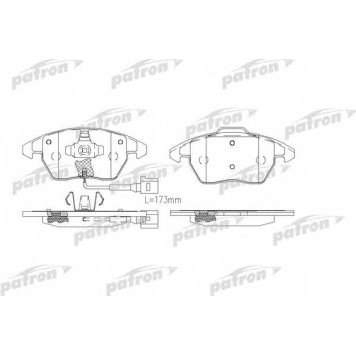 Колодки тормозные дисковые передний для AUDI A3, TT / SKODA OCTAVIA, SUPERB, YETI / VW CADDY, EOS, GOLF, JETTA, PASSAT, POLO, SCIROCCO, TOURAN <b>PATRON PBP1641</b>