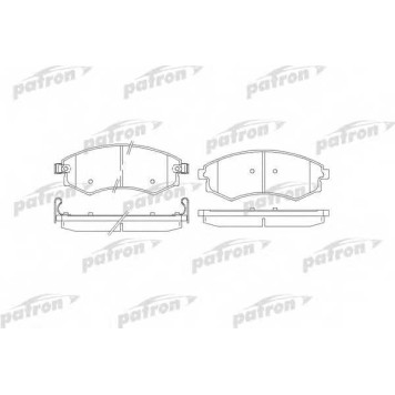 Колодки тормозные дисковые передний для HYUNDAI ELANTRA(XD), MATRIX(FC), SONATA(NF) / KIA MAGENTIS(GD) <b>PATRON PBP1737</b>