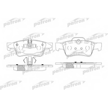 Колодки тормозные дисковые задний для MERCEDES M(W164), R(V251,W251) <b>PATRON PBP1831</b>