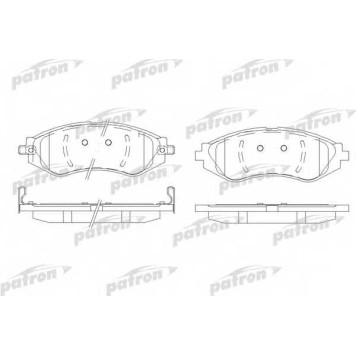 Колодки тормозные дисковые передний для CHEVROLET LACETTI(J200), NUBIRA / DAEWOO LACETTI(KLAN), NUBIRA(KLAJ,KLAN) <b>PATRON PBP1905</b>