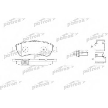 Колодки тормозные дисковые передний для CITROEN JUMPER / FIAT DUCATO(250,290) / PEUGEOT BOXER <b>PATRON PBP1923</b>