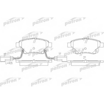 Колодки тормозные дисковые задний для FORD TRANSIT TOURNEO, TRANSIT <b>PATRON PBP1930</b>