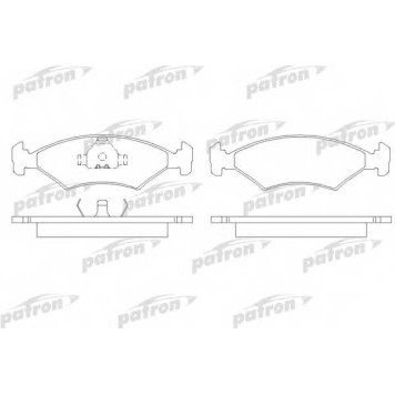 Колодки тормозные дисковые для FORD ESCORT 81 Express, ESCORT 86 Express, ESCORT, FIESTA, ORION, P 100, SIERRA <b>PATRON PBP206</b>