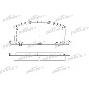 Колодки тормозные дисковые передний для LANCIA DEDRA / TOYOTA CAMRY, CARINA, CELICA, COROLLA FX, COROLLA, MR, PASEO, STARLET, TERCEL <b>PATRON PBP308</b>