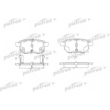 Колодки тормозные дисковые задний для TOYOTA AURIS(ADE15#, NDE15#, NRE15#, ZRE15#, ZZE15#), IQ(KGJ1#, KPJ1#, NGJ1#, NUJ1#), YARIS(KSP9#, NCP9#, NSP9#, SCP9#, ZSP9#) <b>PATRON PBP4042</b>