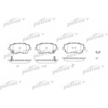 Колодки тормозные дисковые передний для OPEL AGILA(B) / SUZUKI SPLASH, SWIFT(EZ,MZ) <b>PATRON PBP4069</b>