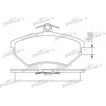Колодки тормозные дисковые для AUDI 80(81,85,B2), 90(81,85,B2), COUPE(81,85), QUATTRO(85) / VW CORRADO(53I), PASSAT(32B,35I,3A2,3A5) <b>PATRON PBP413</b>