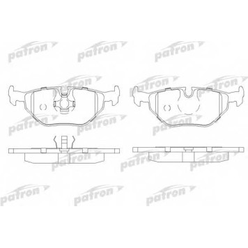 Колодки тормозные дисковые задний для BMW 3(E30,E36), 5(E34), 7(E32), Z3(E36) <b>PATRON PBP578</b>