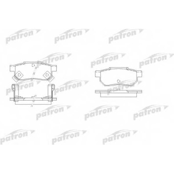 Колодки тормозные дисковые задний для HONDA CIVIC(EC, ED, EE, EJ, EK, MA, MB, MC), CONCERTO(HW, HWW, MA), CRX(ED, EE), PRELUDE(BA) <b>PATRON PBP621</b>