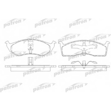 Колодки тормозные дисковые для CHRYSLER NEON(PL), VISION, VOYAGER(GS,RG,RS) <b>PATRON PBP7006</b>