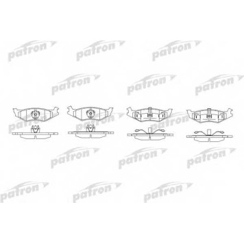 Колодки тормозные дисковые для CHRYSLER DAYTONA, LE BARON, NEW YORKER, SARATOGA, VISION <b>PATRON PBP7012</b>