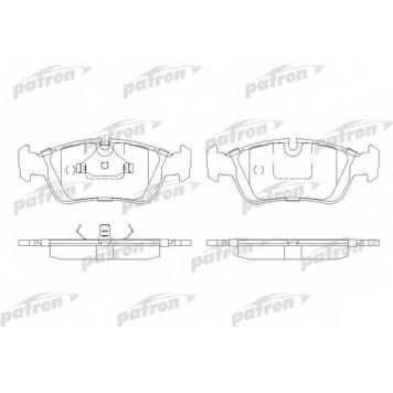 Колодки тормозные дисковые передний для BMW 3(E36), Z3(E36) / MERCEDES E(S124) <b>PATRON PBP725</b>
