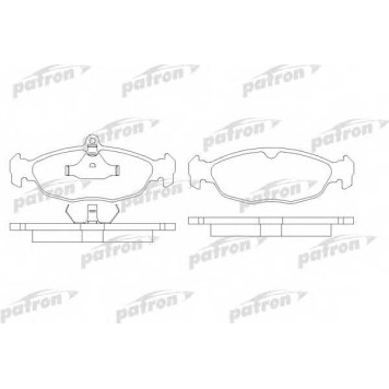 Колодки тормозные дисковые передний для DAEWOO LANOS, NEXIA / OPEL ASTRA, COMBO, CORSA, TIGRA, VECTRA <b>PATRON PBP732</b>