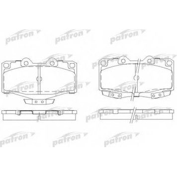 Колодки тормозные дисковые передний для TOYOTA 4 RUNNER, HILUX, LAND CRUISER 90, LAND CRUISER / VW TARO <b>PATRON PBP797</b>