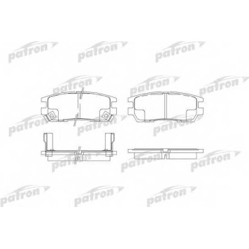 Колодки тормозные дисковые задний для MITSUBISHI PAJERO(V2#W,V3#W,V4#W) <b>PATRON PBP804</b>