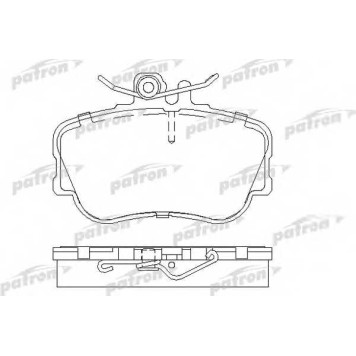 Колодки тормозные дисковые передний для MERCEDES C(S202,W202) <b>PATRON PBP854</b>