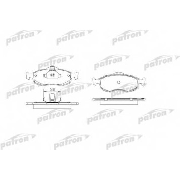 Колодки тормозные дисковые передний для FORD COUGAR(EC#), MONDEO(BAP,BFP,BNP,GBP), SCORPIO(GAE,GFR,GGE,GGR,GNR) <b>PATRON PBP884</b>