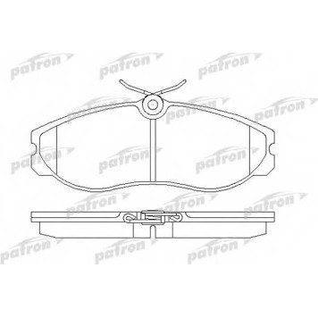 Колодки тормозные дисковые передний для FORD MAVERICK(UDS,UNS) / NISSAN SERENA(C23M), TERRANO(R20), VANETTE(HC 23) <b>PATRON PBP909</b>