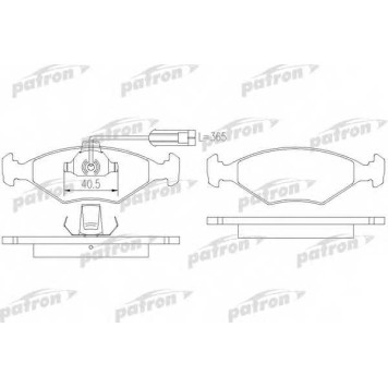 Колодки тормозные дисковые передний для FIAT PALIO(178BX,178DX) <b>PATRON PBP912</b>