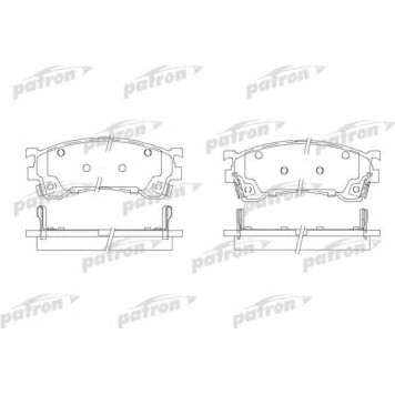 Колодки тормозные дисковые передний для MAZDA 323 F(BJ), 626(GE,GF,GV,GW), FAMILIA(BJ), MX-6(GE), PREMACY(CP), XEDOS 6(CA) <b>PATRON PBP950</b>