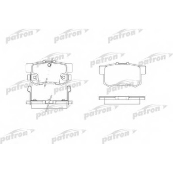 Колодки тормозные дисковые задний для ACURA LEGEND / HONDA ACCORD, CIVIC, INTEGRA, LEGEND, PRELUDE, S2000, SHUTTLE / SUZUKI SWIFT, SX4 <b>PATRON PBP956</b>