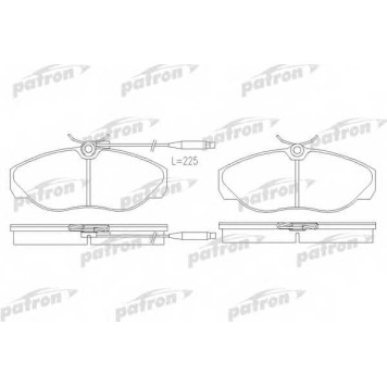 Колодки тормозные дисковые передний для CITROEN JUMPER(230,230L,230P) / FIAT DUCATO(230,230L) / PEUGEOT BOXER(230L,230P,ZCT#) <b>PATRON PBP967</b>