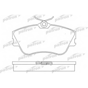 Колодки тормозные дисковые передний для VW TRANSPORTER(70XA, 70XB, 70XC, 70XD, 7DB, 7DK, 7DW) <b>PATRON PBP970</b>