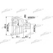 Шарнирный комплект приводного вала PATRON PCV1066