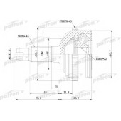 Шарнирный комплект приводного вала PATRON PCV1288