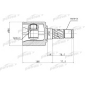 Шарнирный комплект приводного вала PATRON PCV1357