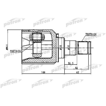 Шрус внутренний 30X47X30 TOYOTA LAND CRUISER PRADO 120 GRJ12KDJ12RZJ12TRJ12VZJ12 02-09 <b>PATRON PCV1777</b>