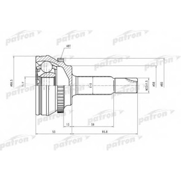 Шарнирный комплект приводного вала PATRON PCV2131