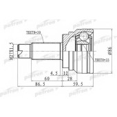 Шарнирный комплект приводного вала PATRON PCV3006
