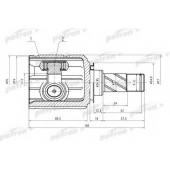 Шарнирный комплект приводного вала PATRON PCV4009