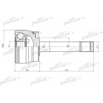 Шарнирный комплект приводного вала PATRON PCV4722