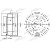 Тормозной барабан PATRON PDR1045