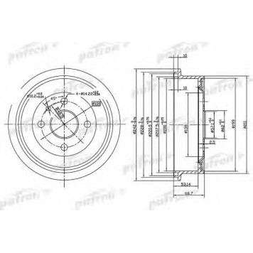 Тормозной барабан PATRON PDR1119