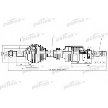 Приводной вал PATRON PDS0161