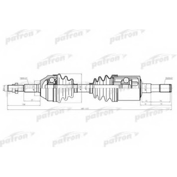 Приводной вал PATRON PDS0618