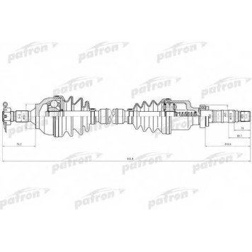 Приводной вал PATRON PDS0729