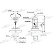 Лампа накаливания H4 12В 60/55Вт PATRON PLH4-60/55