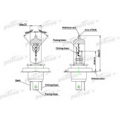 Лампа накаливания H4 24В 75/70Вт PATRON PLH4-75/70