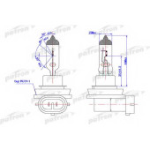 Лампа накаливания H8 12В 35Вт PATRON PLH8-12/35