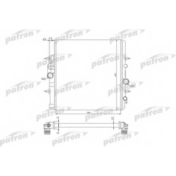 Радиатор охлаждения двигателя PATRON PRS3506