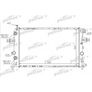 Радиатор охлаждения двигателя PATRON PRS3584