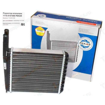 Радиатор отопителя ВАЗ 1117-1119 Калина алюминиевый <b>ПЕКАР 1118-8101060</b>
